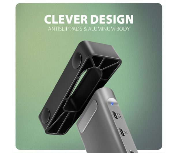 Axagon HMC-10HLS USB-C 5Gbps LONGER 9in1 hub - 1485450 - zdjęcie 3